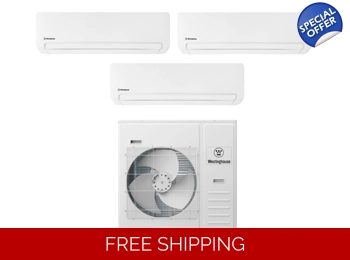 Westinghouse 36K-Btu 21 SEER2 3-Zone Mini Split Heat Pump (-13°F) E-Star: 12.5 EER/9 HSPF (R410a)